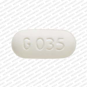 Acetaminophen and hydrocodone bitartrate 325 mg / 5 mg G 035 Front