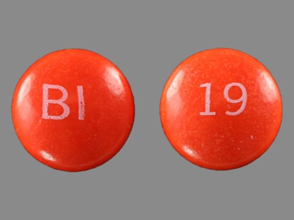 Pill BI 19 Orange Round is Dipyridamole