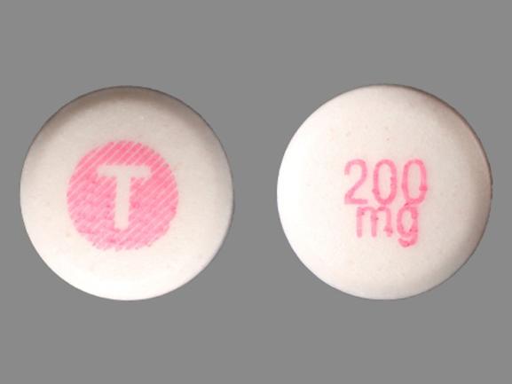 Pill T 200 mg Pink Round is Tegretol XR