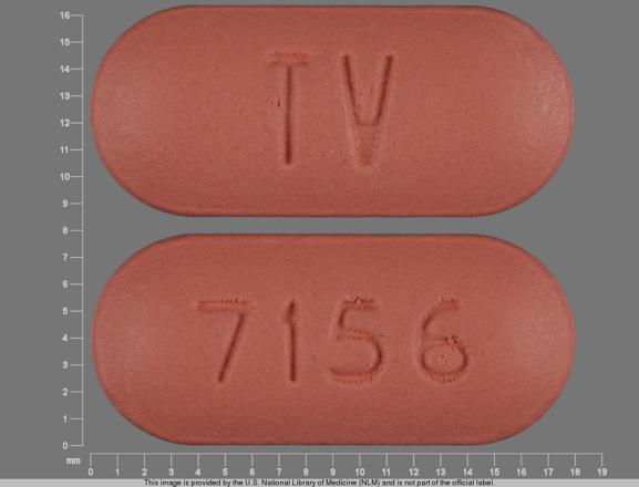 Pill TV 7156 Pink Capsule/Oblong is Simvastatin