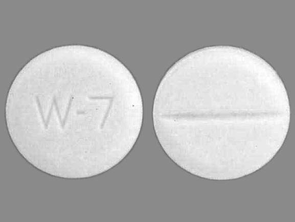 Pill W 7 White Round is Captopril