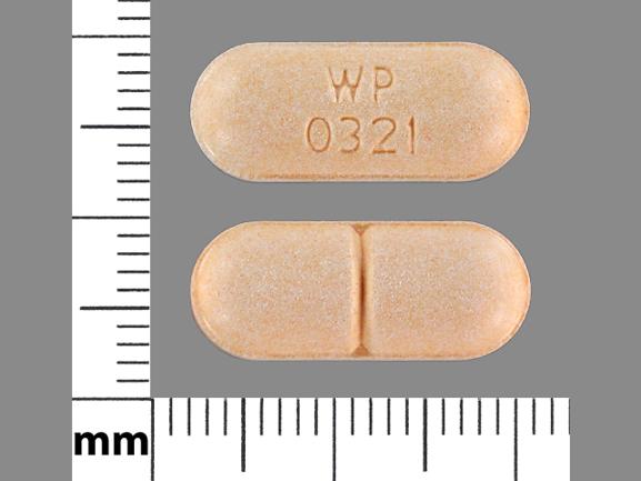 Pill WP 0321 Orange Capsule/Oblong is Felbamate