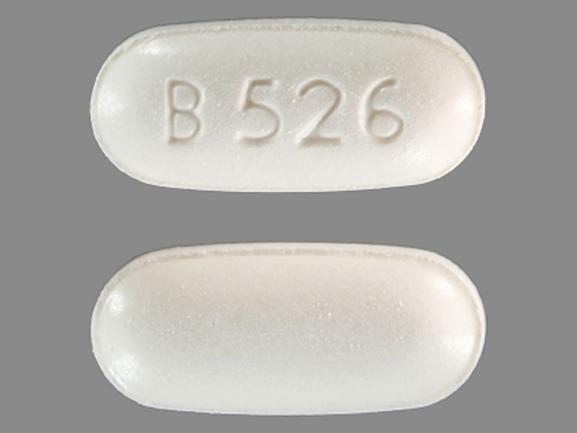 Pill B 526 White Capsule/Oblong is Terbinafine Hydrochloride