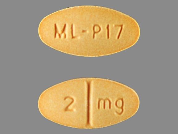 Pill ML P17 2 mg Yellow Oval is Doxazosin Mesylate