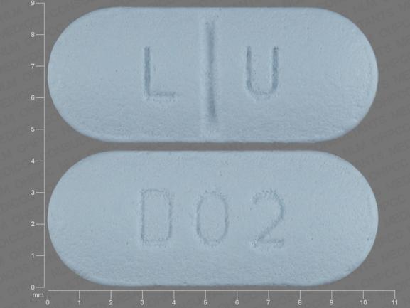 Pill L U D02 Blue Oval is Sertraline Hydrochloride