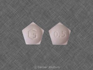 Alprazolam extended-release 0.5 mg G 0.5