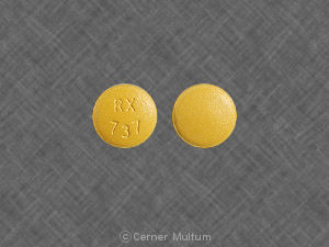 Pill RX 737 Yellow Round is Benazepril Hydrochloride