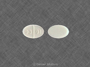 Pill 93 91 White Oval is Captopril