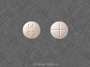 Captopril and hydrochlorothiazide 25 mg / 25 mg M 83