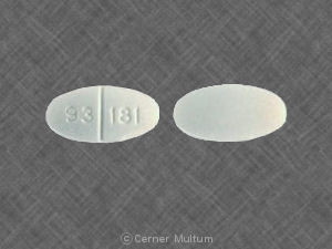 Pill 93 181 White Oval is Captopril and Hydrochlorothiazide