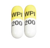 Pill WPI 200 Yellow & White Capsule/Oblong is Celecoxib
