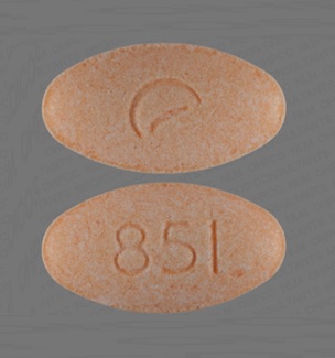 Guanfacine hydrochloride extended-release 2 mg Logo (Actavis) 851