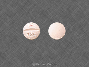 Hydrochlorothiazide and metoprolol tartrate 25 mg / 50 mg M 424