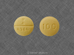 Pill Logo 4364 100 Yellow Round is Labetalol Hydrochloride