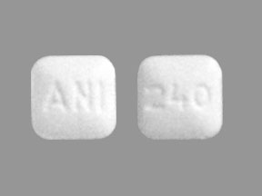 Pill ANI 240 White Four-sided is Methazolamide