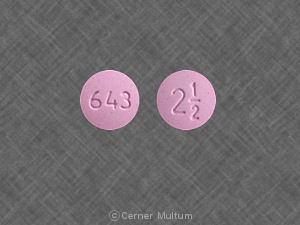 Pill 643 2 1/2 Pink Round is Metolazone