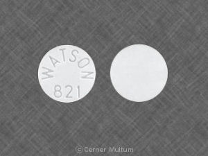 Pill WATSON 821 White Round is Naproxen