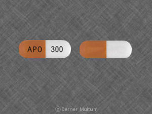 Pill APO 300 Brown & White Capsule/Oblong is Nizatidine
