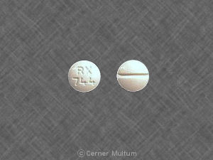 Pill RX 744 White Round is Phenobarbital