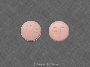Pill STARLIX 60 Pink Round is Starlix