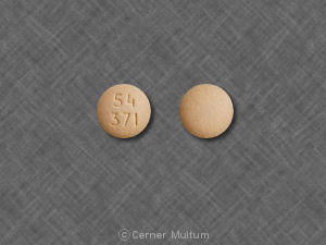 Pill 54 371 Orange Round is Zolpidem Tartrate
