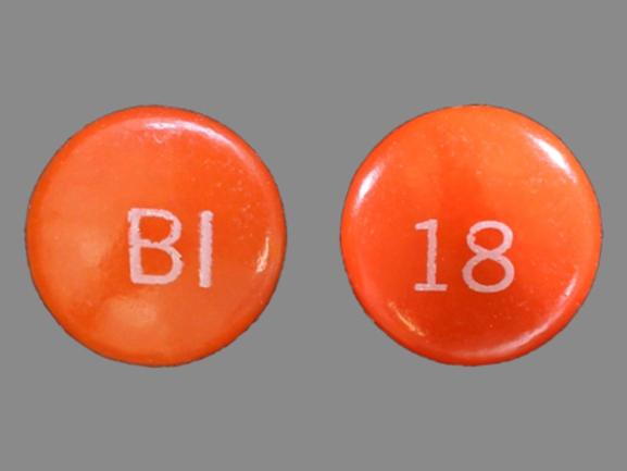 Pill BI 18 Orange Round is Dipyridamole