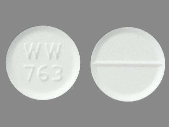 Pill WW 763 White Round is Trihexyphenidyl Hydrochloride