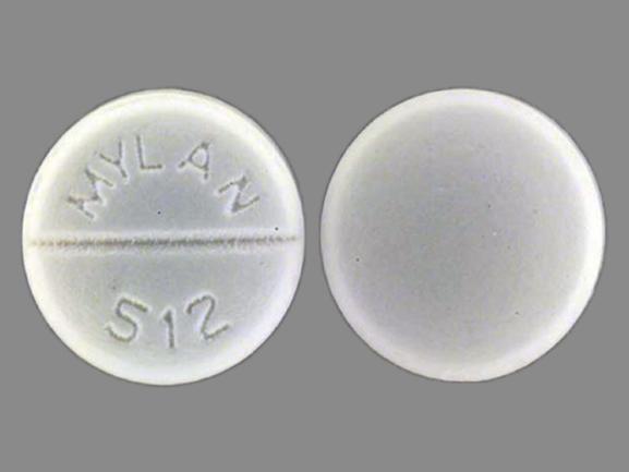 Pill MYLAN 512 White Round is Verapamil Hydrochloride