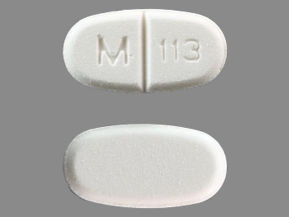 Pill M 113 White Oval is Glyburide (Micronized)