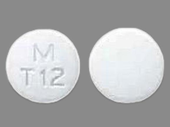Pill M T12 White Round is Topiramate