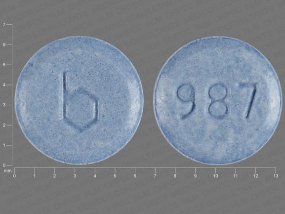 Pill b 987 Blue Round is Tri-Sprintec