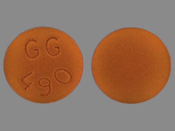 Pill GG 490 Red Round is Fluphenazine Hydrochloride
