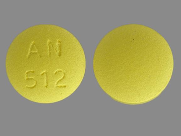 Pill AN 512 Yellow Round is Salsalate