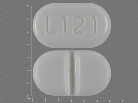 Pill L121 White Capsule/Oblong is Lamotrigine