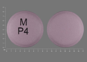 Pill M P4 Purple Round is Paroxetine Hydrochloride Extended-Release