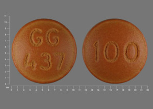 Pill GG 437 100 Brown Round is Chlorpromazine Hydrochloride