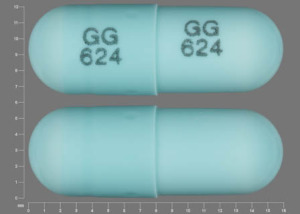Pill GG 624 GG 624 Green Capsule/Oblong is Terazosin Hydrochloride