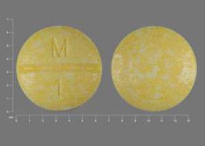 Pill M 1 Yellow Round is Methotrexate Sodium