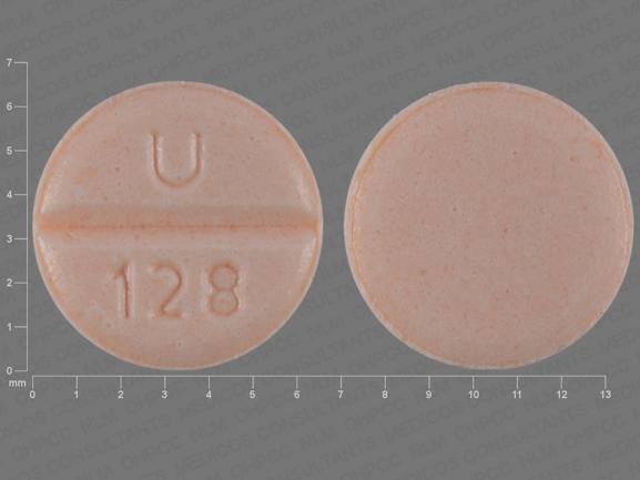 U 128 Pill Orange Round 7mm Pill Identifier