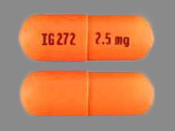 Pill IG 272 2.5mg Orange Capsule/Oblong is Ramipril