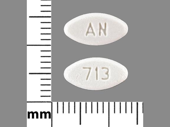 Pill AN 713 White Oval is Guanfacine Hydrochloride