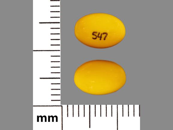 Pill 547 Yellow Oval is Calcitriol