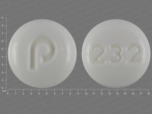 Pill p 232 White Round is Donepezil Hydrochloride