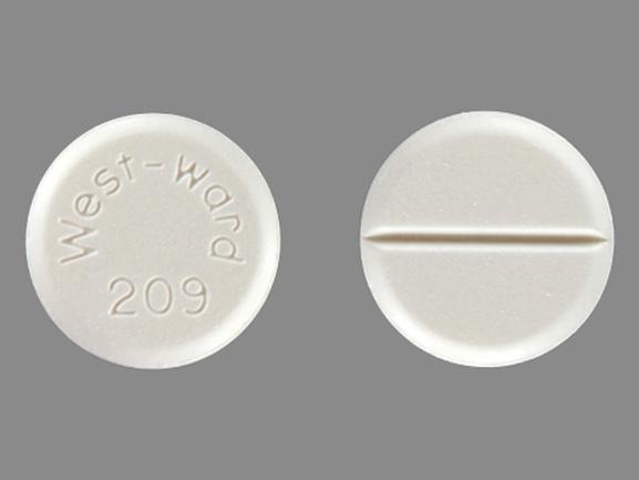 Chlorothiazide 250 mg West-ward 209