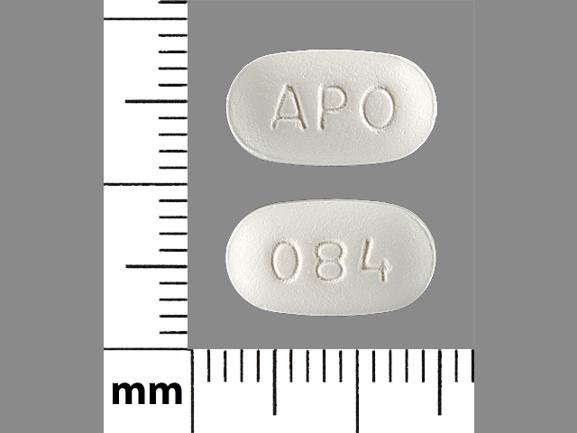Pill APO 084 White Oval is Paroxetine Hydrochloride