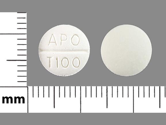 Trazodone hydrochloride 100 mg APO T100