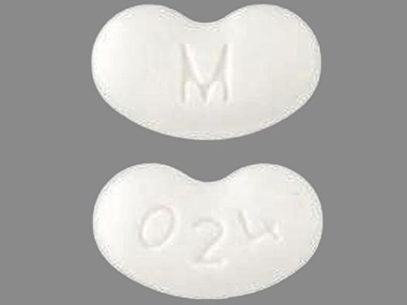 Pill M 024 White Kidney-shape is Thalitone
