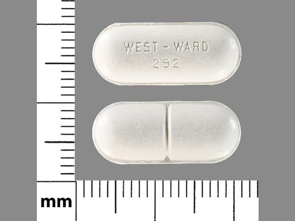 Pill WEST-WARD 292 White Capsule/Oblong is Methocarbamol