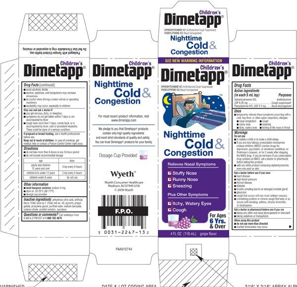 CHILDRENS DIMETAPP NIGHTTIME COLD AND CONGESTION (liquid) Richmond