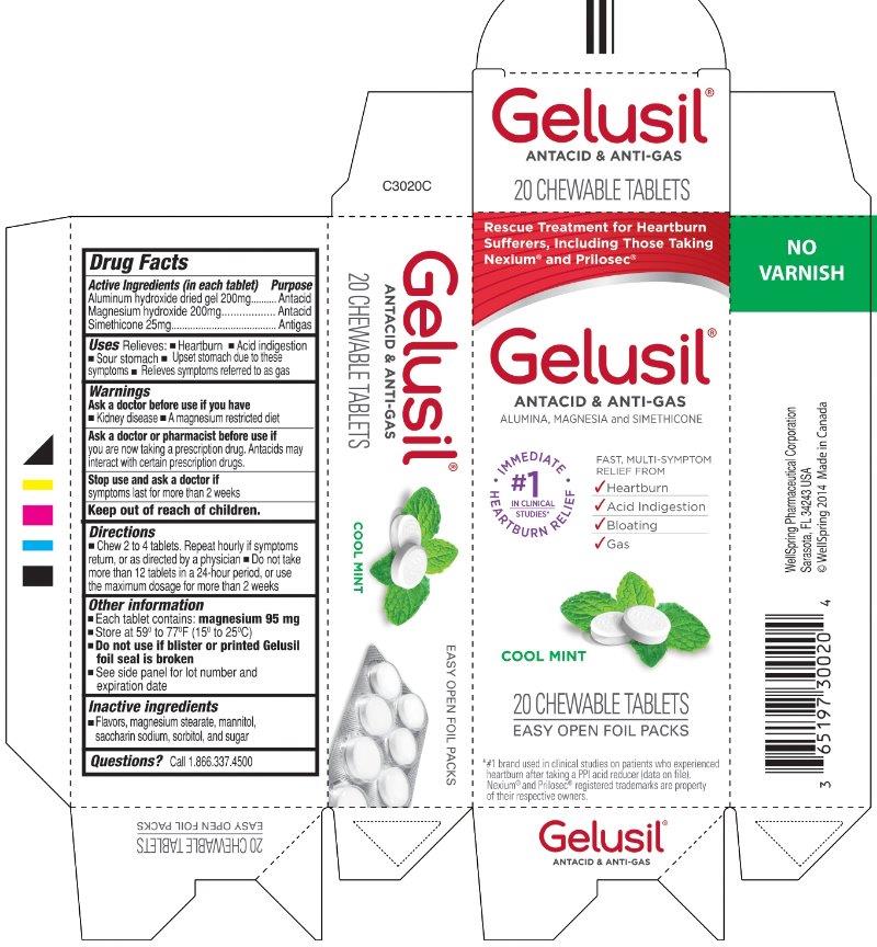 Gelusil (tablet, chewable) WellSpring Pharmaceutical Corporation